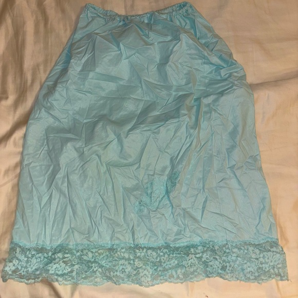 Blue Vintage Slip Skirt - Picture 1 of 2